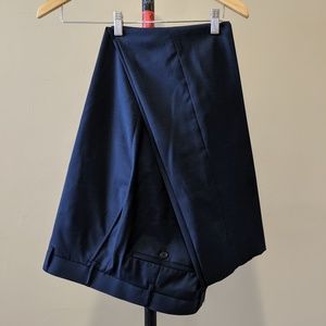 Navy Trousers Brooklyn Wolf Athletic Slim 100%Wool